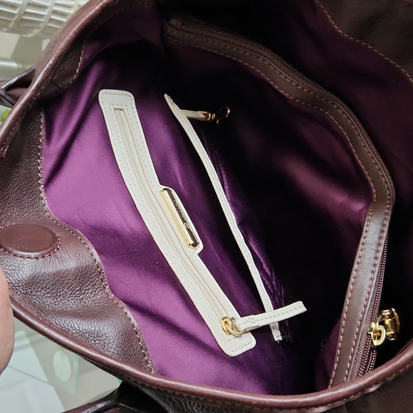 B. Makowski Brown large leather handbag - Picture 6 of 16